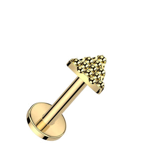 Titanium Labret Triangle Internally Threaded