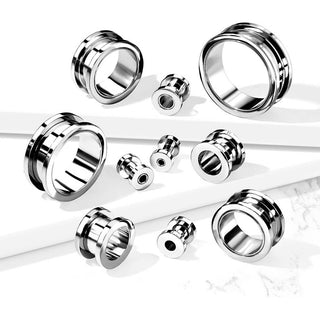 Titanium Tunnel Silver Externally Threaded
