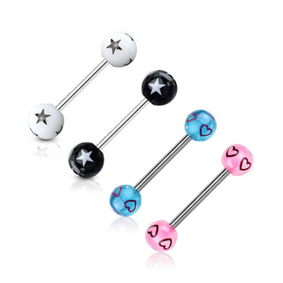 Sztanga kulka gwiazdka serduszko, 4 sztuki