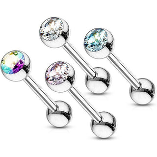 Barbell Zirconia Ball, 4  pieces