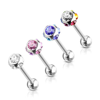 Barbell Zirconia Ball, 4  pieces