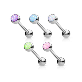 Barbell Illuminating synthetic Stone, 5  pieces
