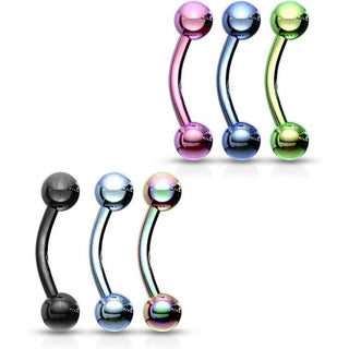 Kolczyk do brwi kulka, 6 sztuki