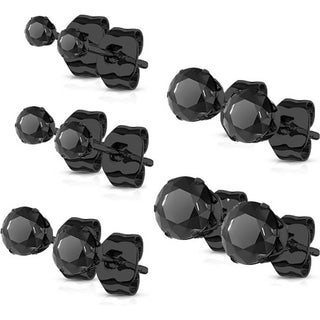 Zirconi e argento 5 coppie, 5 pezzi