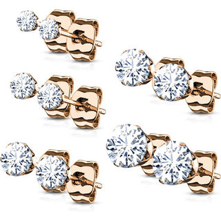 Zirconi e argento 5 coppie, 5 pezzi