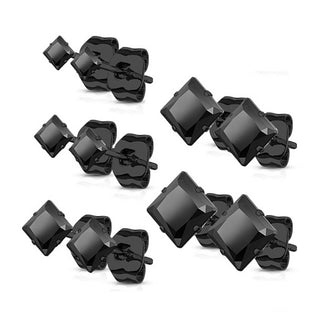 Zirconi quadrati 5 paia , 5 pezzi