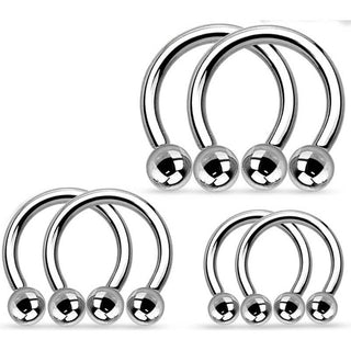 Horseshoe Ball Silver, 3 s pairs