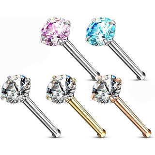 Nose Stud Zirconia Round, 5  pieces
