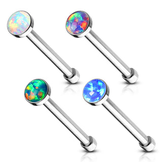 Kolczyk do nosa opal srebrny, 4 sztuki