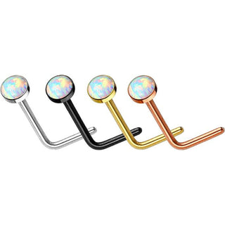 Nose L-Shape Opal, 4  pieces