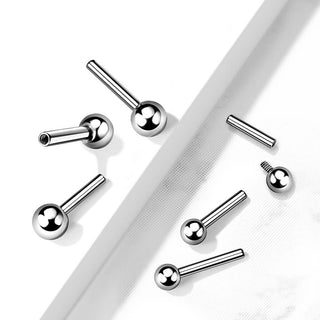 Titanium Ball Silver Internally Threaded