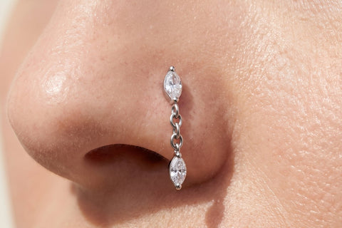 Nose Piercings with Chain