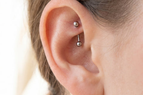 Piercing rook argento