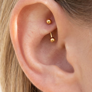 Gold Rook Piercing – selection on linen
