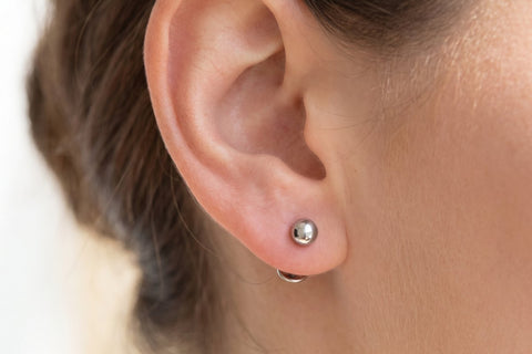 Silver Ear Piercing