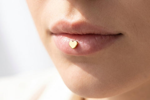 Heart Lip Piercings