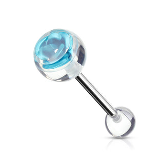 Tongue Barbell Rose Ball