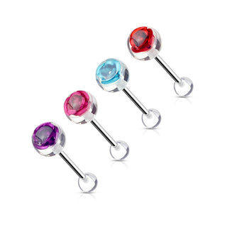 Tongue Barbell Rose Ball