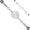 Industrial Barbell centered sunflower connector chain
