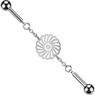 Industrial Barbell centered sunflower connector chain