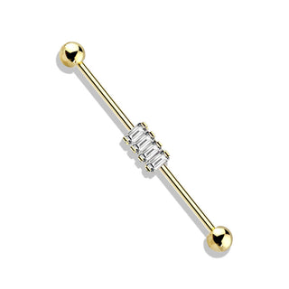 Industrial Barbell 4 Square Zirconia