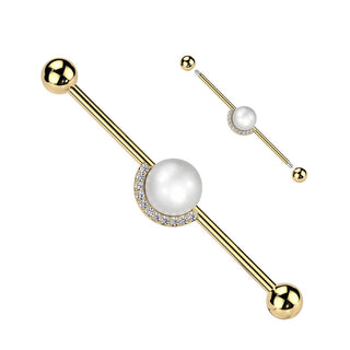 Industrial Barbell pearl ball zirconia
