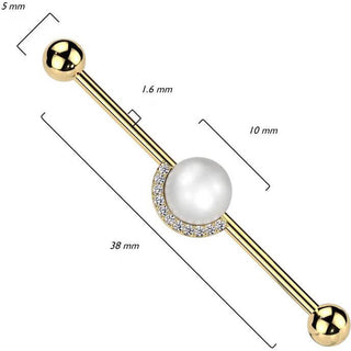 Industrial Barbell pearl ball zirconia