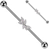 Barbell Industrial Foglie zirconi taglio marquise