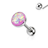 Zungenpiercing Zagenfassung Opal Glitzer