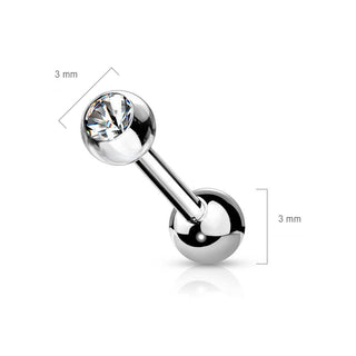 Barbell Ball Zirconia Internally Threaded