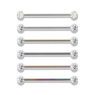 Industrial Barbell Ball Glitter Internally Threaded