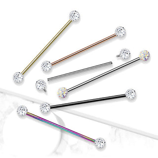 Industrial Barbell Ball Glitter Internally Threaded