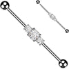Industrial Barbell Ball Silver 3 Zirconia