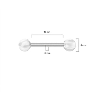 Barbell Acrylic Marble Pattern Ball