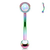 Eyebrow Piercing Ball Flat Silver Opal