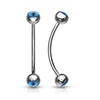 Curved Barbell EyeBall Silver