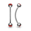 Curved Barbell EyeBall Silver