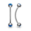 Curved Barbell EyeBall Silver