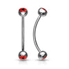 Curved Barbell EyeBall Silver