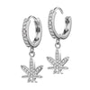 Hemp Leaf dangle Zirconia Clicker