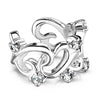 Earcuff Ear Cuff Heart Zirconia Bendable