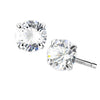 Silver 925 Stud Earring Sterling Silver Martini Round Clear Cubic Zirconia Stud Earring 1 Pair