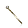 Or 14kt Nez Queue de Poisson Zircone