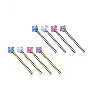 Or 14kt Nez Queue de Poisson Opale Ronde