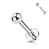 Solid Gold 14 Carat Labret Dome Push-In