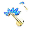 Or 14kt Labret Marquise 5 Opale Enfoncer