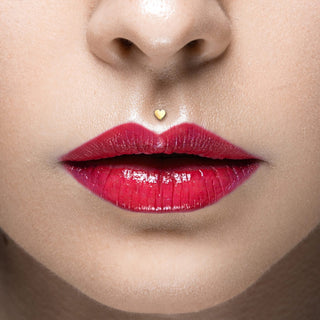 Złoto 585 labret serduszko płaskie