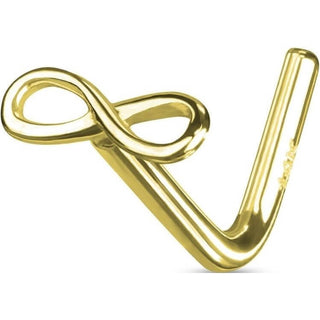 Solid Gold 14 Carat Nose L-Shape infinity