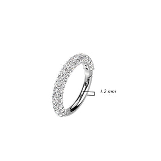 Solid Gold 14 Carat Ring Zirconia Clicker