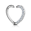 Solid Gold 14 Carat Ring Heart Zirconia Bendable
